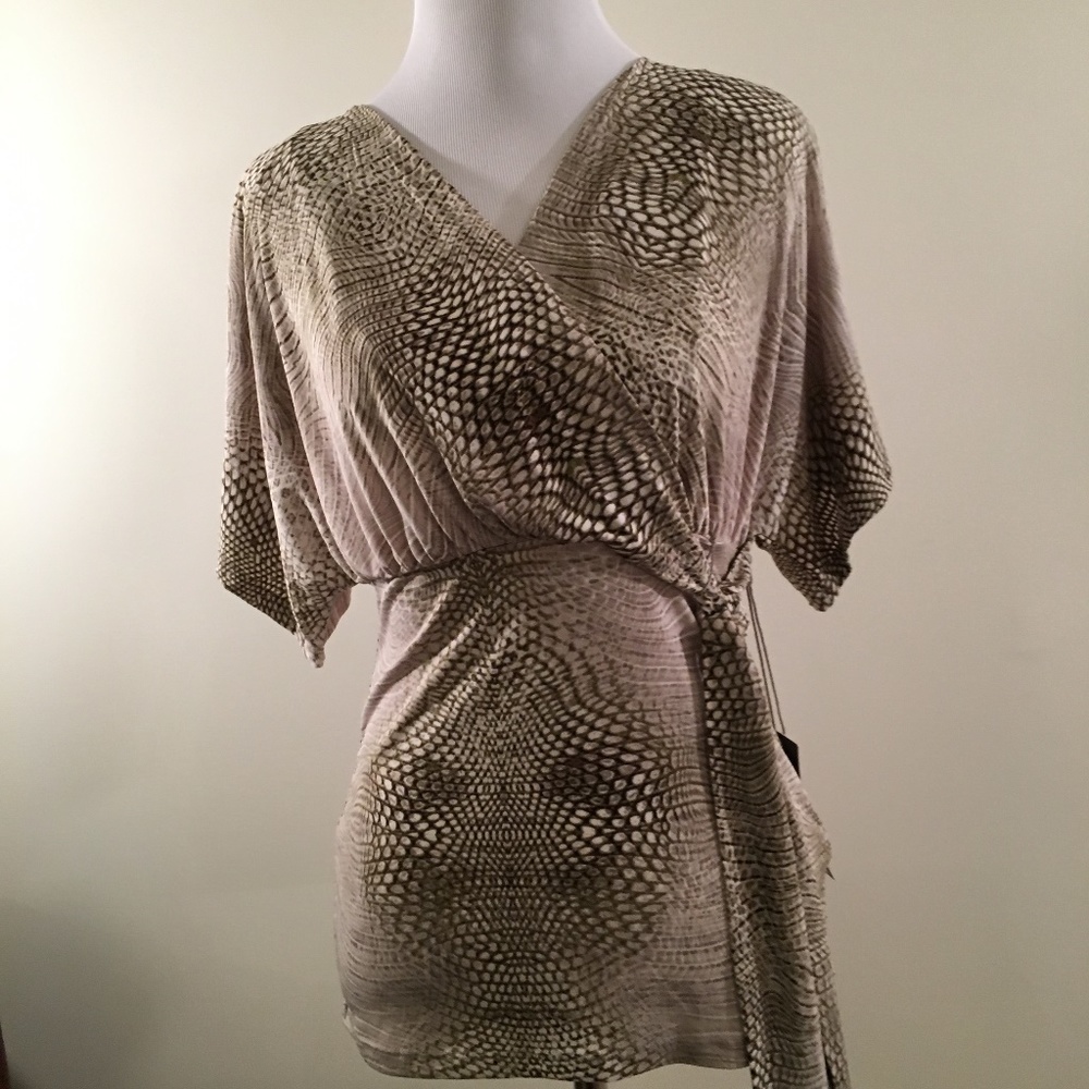 Jennifer Lopez Wrap Type Snakeprint Blouse